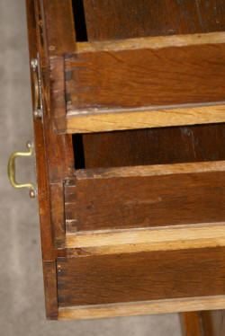 inlaid blind door english walnut secretary with mirrored doors