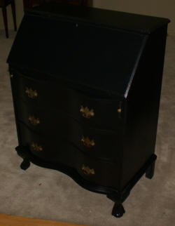 Painted black Governor Winthrop desk