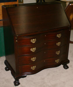 Chippendale mahogany antique Governor Winthrop desk 