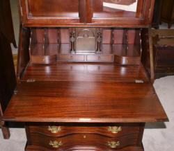 Mahogany Chippendale antique secretary desk