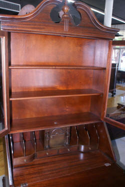 Mahogany Chippendale antique secretary desk