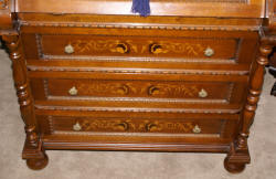 Italian inlaid fall front desk     