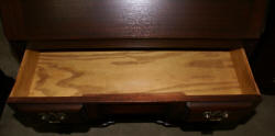 Solid mahogany block front Chippendale secretary desk