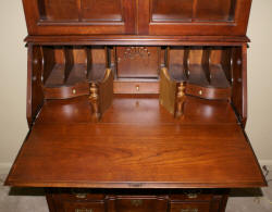 Solid cherry Jasper Cabinet Company block front Chippendale  secretary desk