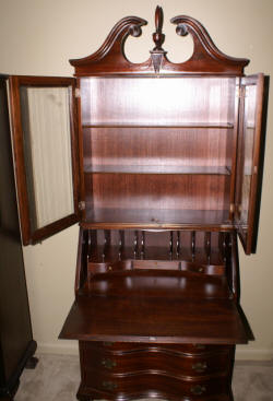 Mahogany antique Chippendale secretary desk