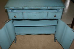 Pulaski Furniture Company distressed turquoise accent chest / server