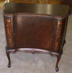 French carved antique inlaid walnut server 