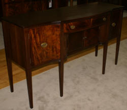 Pencil inlaid mahogany antique sideboard