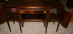 Pencil inlaid mahogany antique sideboard