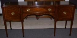 Kittinger mahogany pencil inlaid sideboard with wine storage