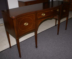 Kittinger mahogany pencil inlaid sideboard with wine storage