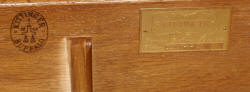 Kittinger mahogany pencil inlaid sideboard with wine storage