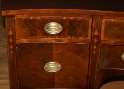  Banded inlaid mahogany bow front sideboard