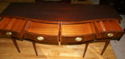  Banded inlaid mahogany bow front sideboard