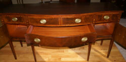  Banded inlaid mahogany bow front sideboard