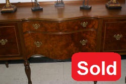 Burl walnut 1930s serpentine front sideboard