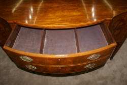 19th century walnut flower inlaid sideboard