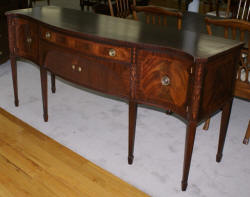 Queen Anne walnut sideboard with mirror