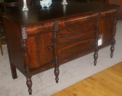 antique flame mahogany sideboard