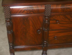 antique flame mahogany sideboard