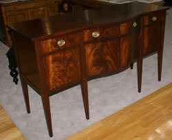 Banded inlaid mahogany antique sideboard