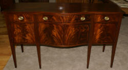 Pencil inlaid antique mahogany sideboard