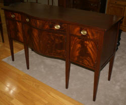 Pencil inlaid antique mahogany sideboard