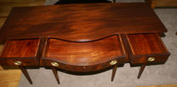 Pencil inlaid antique mahogany sideboard