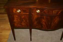 Pencil inlaid antique mahogany sideboard