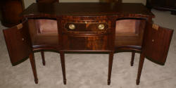 English mahogany brass inlaid Hepplewhite sideboard