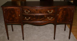 Mahogany antique serpentine front sideboard