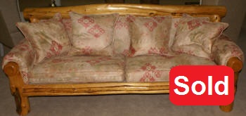 Primitive  custom made pine sofa from Aspen, Colorado