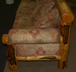 Primitive  custom made pine sofa from Aspen, Colorado