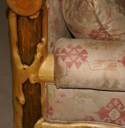 Primitive  custom made pine sofa from Aspen, Colorado