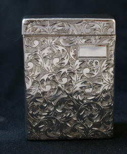 Antique sterling silver cigarette case