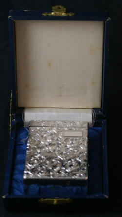 Antique sterling silver cigarette case