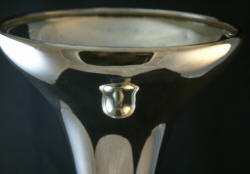 Sterling silver trumpet vase 