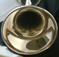 Sterling silver trumpet vase 