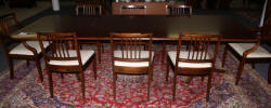 mahogany dining room table and chairs
