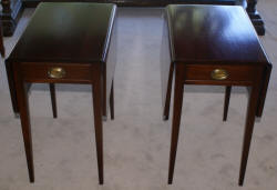 Pair of Craftique solid mahogany Pembroke tables