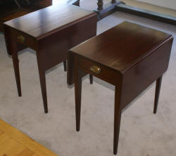 Pair of Craftique solid mahogany Pembroke tables