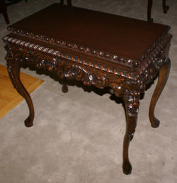 Heavily carved antique gothic table