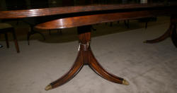 oval chippendale rope carved mahogany dining room table