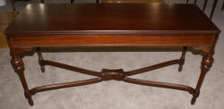 Inlaid antique walnut 1930s library table