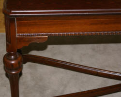 Inlaid antique walnut 1930s library table