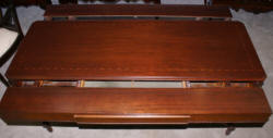 Inlaid antique walnut 1930s library table