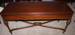 Inlaid antique walnut 1930s library table