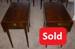 pair of flame mahogany Pembroke drop side tables