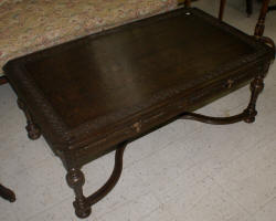 Jonathan Charles oak carved coffee table