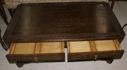 Jonathan Charles oak carved coffee table